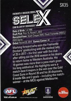 2018 Select Footy Stars - Selex #SX35 Cameron McCarthy Back